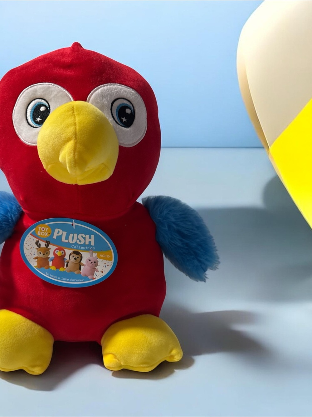 Plush Parrot – Red, Yellow & Blue Cuddly Bird
